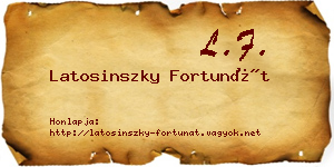 Latosinszky Fortunát névjegykártya